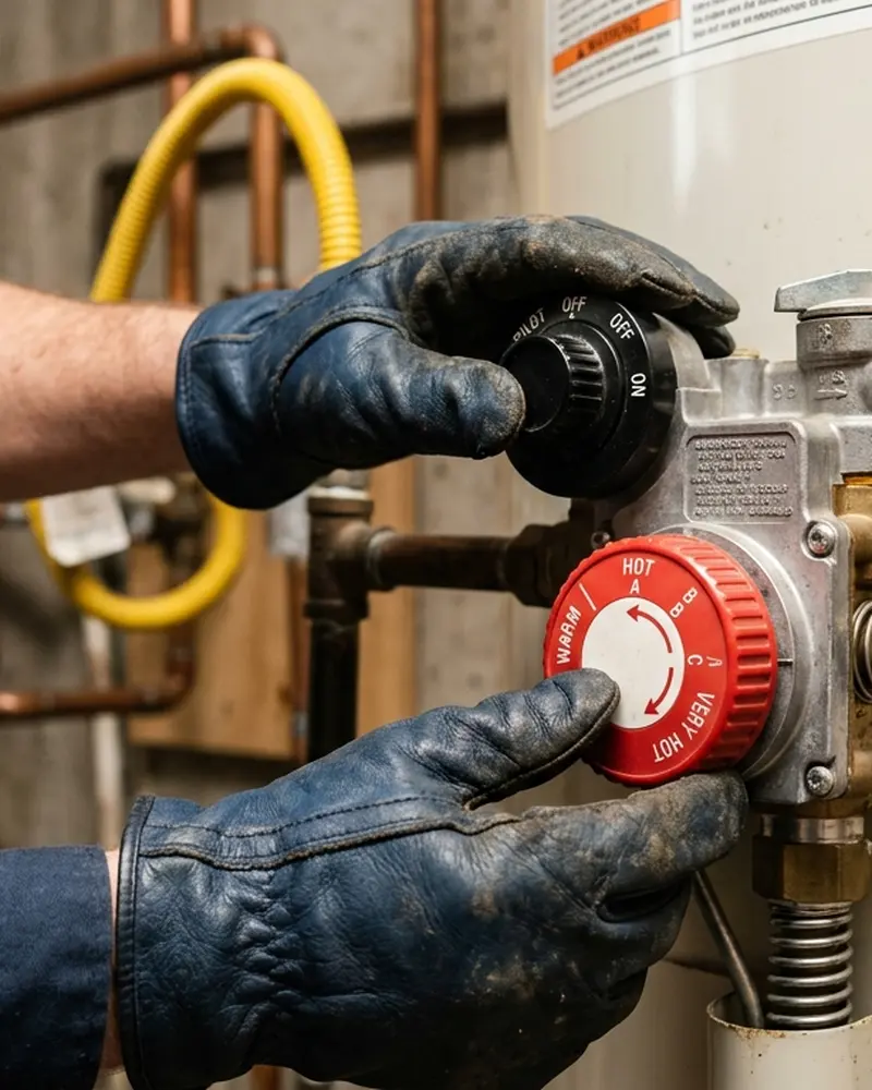 Close-up of Gas Line Repair & Installation work by Water Heater Jockey in Melrose